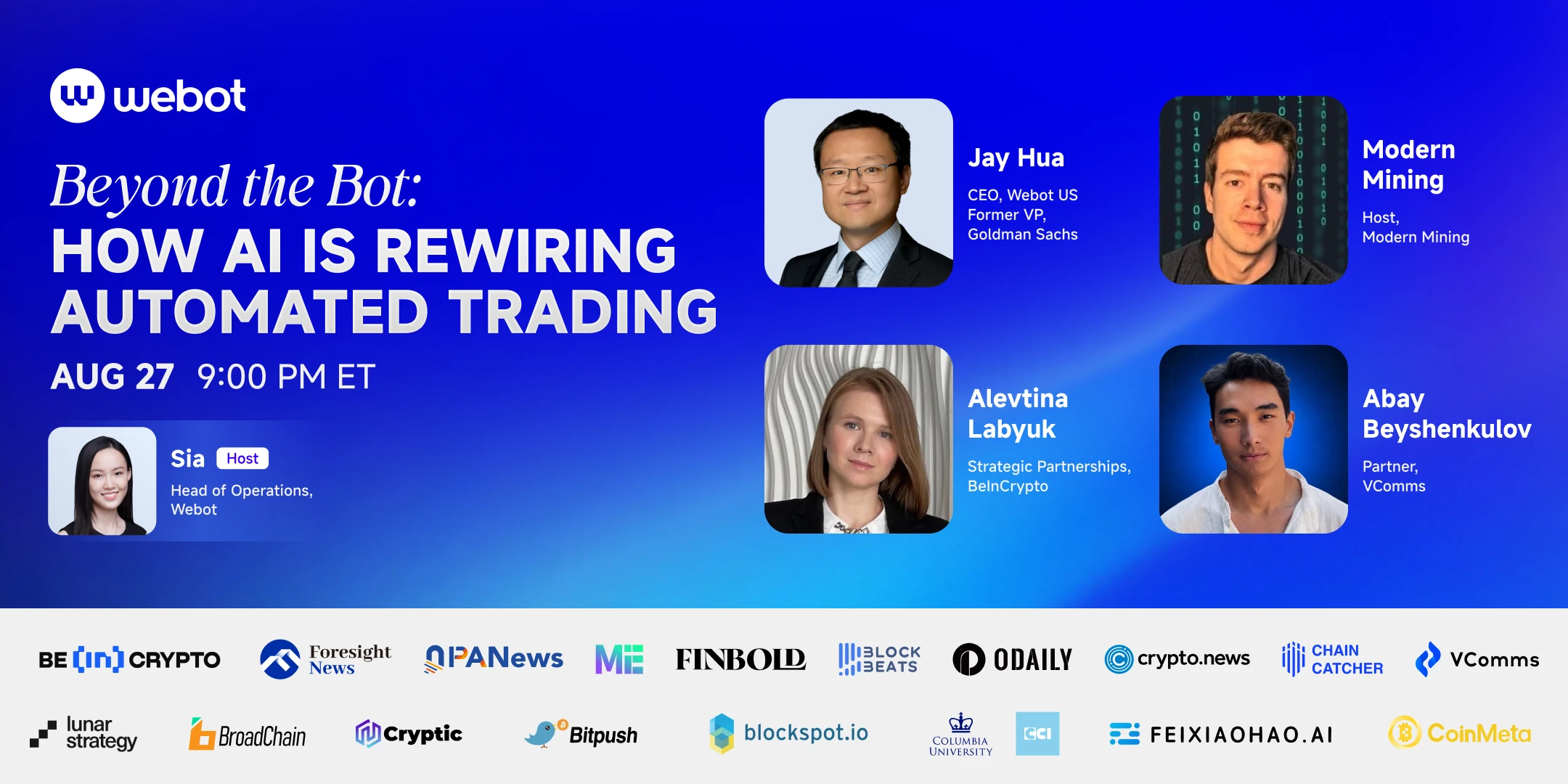 Beyond the Bot: How AI Is Rewiring Automated Trading webinar poster